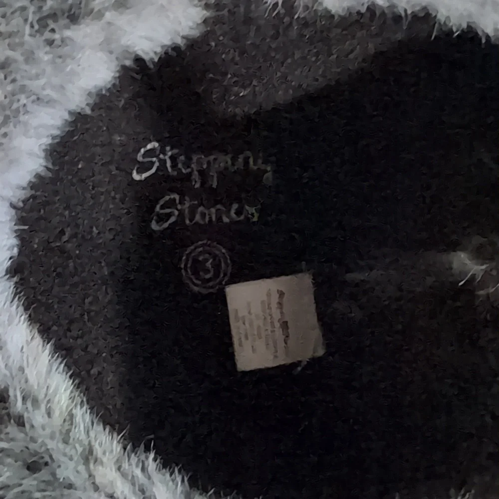 Cozy Black and Gray Fur Baby Booties